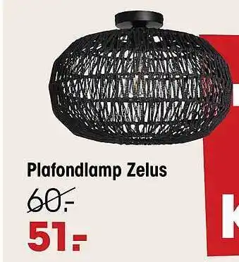 Kwantum Plafondlamp zelus aanbieding