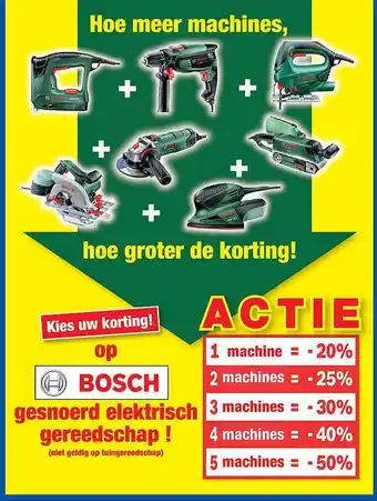 Hubo Bosch gesnoerd elektrisch gereedschap aanbieding