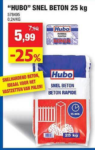 Hubo Hubo snel beton aanbieding
