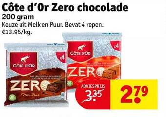 Kruidvat Côte d'or zero chocolade aanbieding