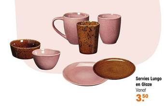 Kwantum Servies lungo en glaze aanbieding