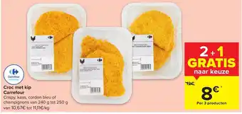 Carrefour Croc met kip 2+1 gratis aanbieding