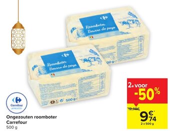 Ongezouten Roomboter Carrefour 2 x 500g