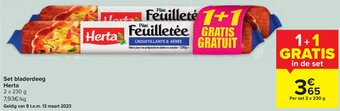 Carrefour Market Herta Set Bladerdeeg 2 x 230g aanbieding