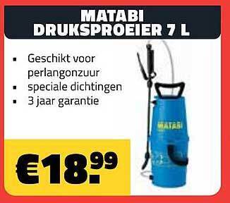 Bouwcenter Frans Vlaeminck Matabi druksproeier aanbieding