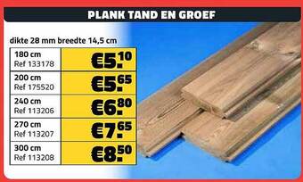 Bouwcenter Frans Vlaeminck Plank tand en groef aanbieding