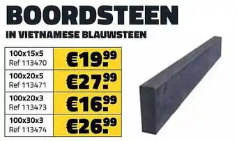 Boordsteen in vietnamese blauwsteen