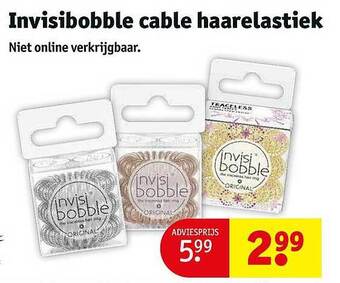 Kruidvat Invisibobble cable haarelastiek aanbieding