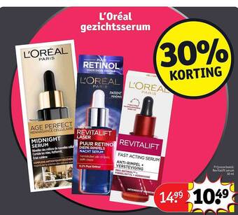 Kruidvat L'oréal gezichtsserum aanbieding