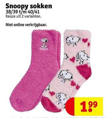 Kruidvat Snoopy sokken aanbieding