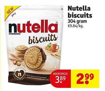 Kruidvat Nutella biscuits aanbieding