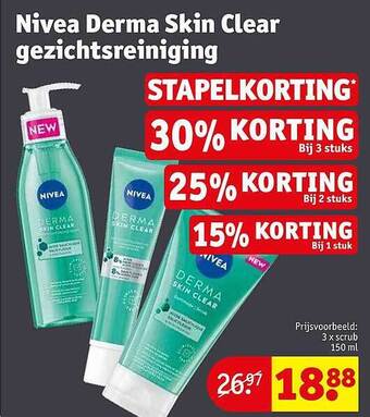 Kruidvat Nivea derma skin clear gezichtsreiniging aanbieding