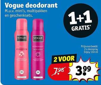 Kruidvat Vogue deodorant aanbieding