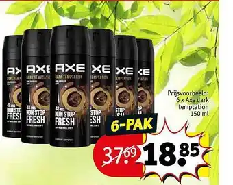 Kruidvat Axe dark temptation aanbieding