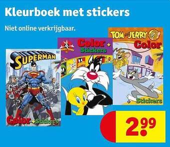 Kruidvat Kleurboek met stickers aanbieding