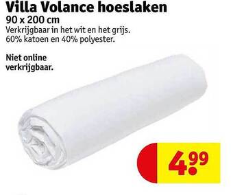 Kruidvat Villa volance hoeslaken aanbieding
