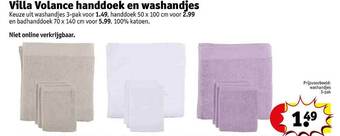 Kruidvat Villa volance handdoek en washandjes aanbieding