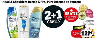 Kruidvat Head & shoulders derma x pro, pure intense en pantene aanbieding