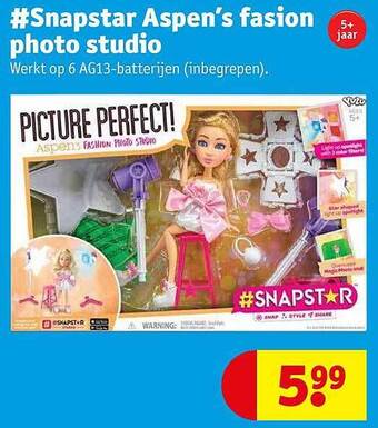 Kruidvat Snapstar aspen's fasion photo studio aanbieding