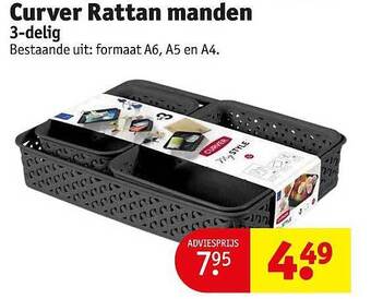 Kruidvat Curver rattan manden aanbieding