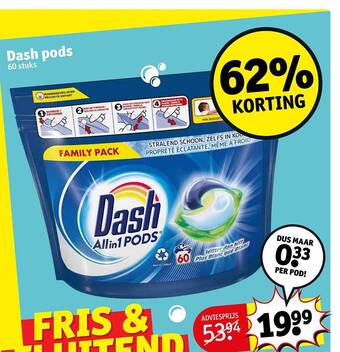 Kruidvat Dash pods aanbieding