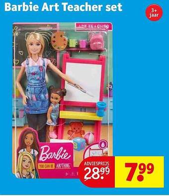 Kruidvat Barbie art teacher set aanbieding