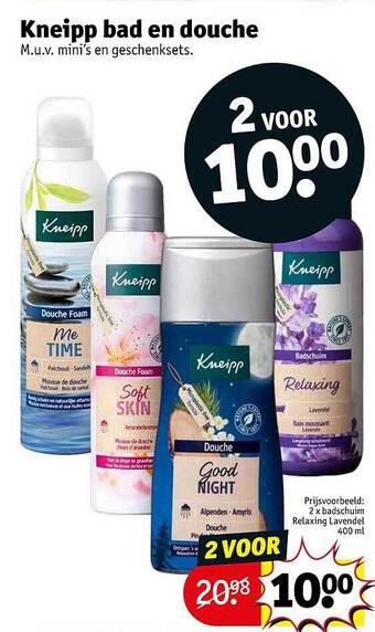 Kruidvat Kneipp bad en douche aanbieding