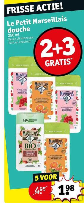 Kruidvat Le petit marseillais douche aanbieding