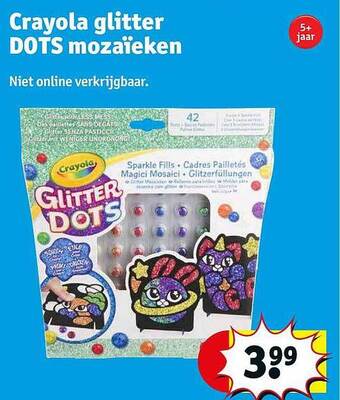 Crayola glitter dots mozaïeken