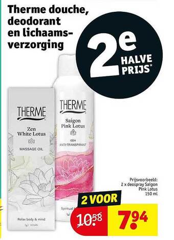 Kruidvat Therme douche, deodorant en lichaamsverzorging aanbieding