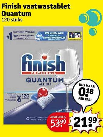 Kruidvat Finish vaatwastabletten quantum aanbieding