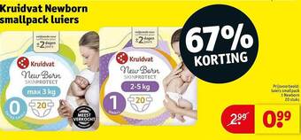 Kruidvat Kruidvat newborn smallpack luiers aanbieding