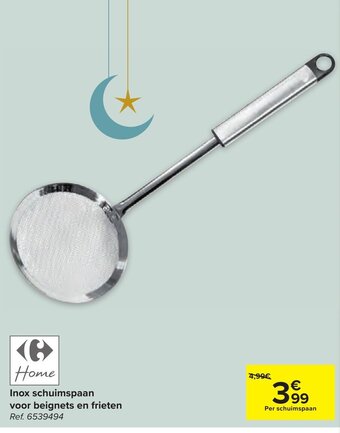Inox Schuimspaan Voor Beignets en Frieten