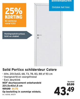 GAMMA Solid portixx schilderdeur colore aanbieding