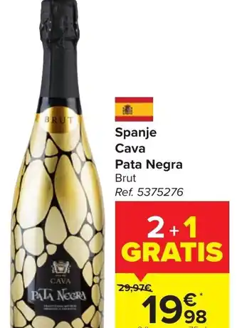 Carrefour Market Pata Negra Cava Brut 3 Flessen 75cl aanbieding