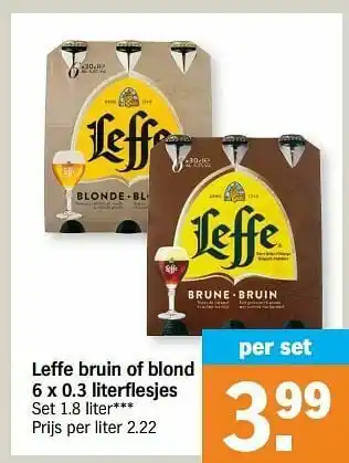 Albert Heijn Leffe bruin of blond aanbieding