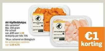 Albert Heijn Ah kipfiletblokjes aanbieding