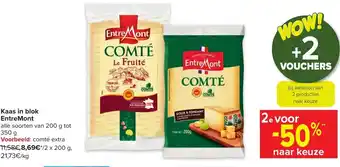 Carrefour Market EntreMont Kaas in Blok Alle Soorten van 200g tot 350g aanbieding