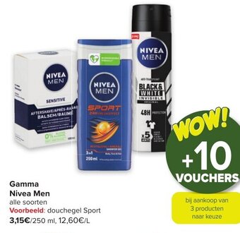 Carrefour Market Gamma Nivea Men Alle soorten aanbieding