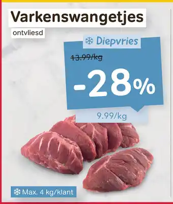 Bon Ap Varkenswangetjes ontvliesd per kg aanbieding