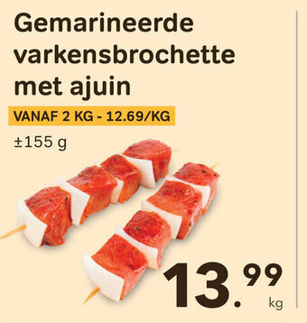 Bon Ap Gemarineerde varkensbrochette met ajuin 155g aanbieding