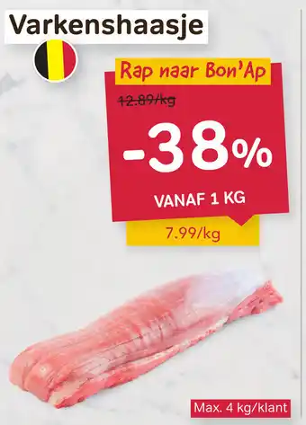Bon Ap Varkenshaasje per kg aanbieding