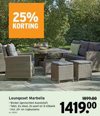 GAMMA Loungeset Marbella aanbieding