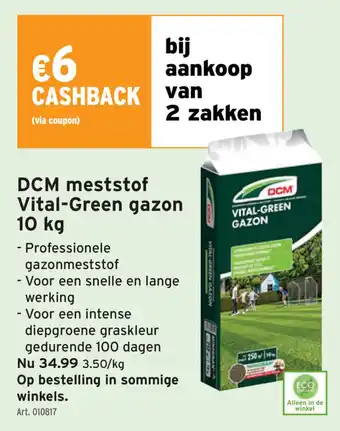 GAMMA DCM meststof vital-green gazon 10kg aanbieding