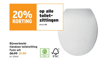 GAMMA Handson toiletzitting Fynn wit aanbieding