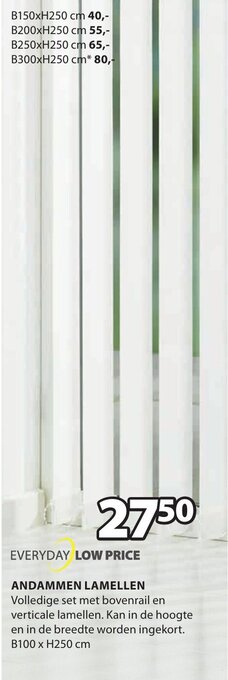 Andammen lamellen B100 x H250 cm
