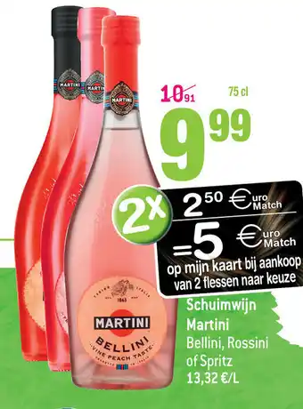 Bellini, Rossini of Spritz Schuimwijn Martini