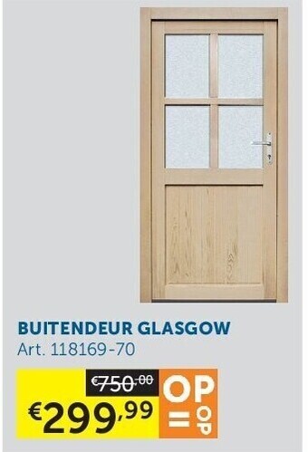 Zelfbouwmarkt Buitendeur glasgow aanbieding