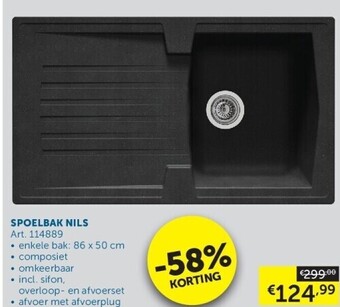 Zelfbouwmarkt Spoelbak nils aanbieding