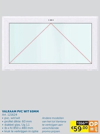 Zelfbouwmarkt Valraam pvc wit 60mm aanbieding